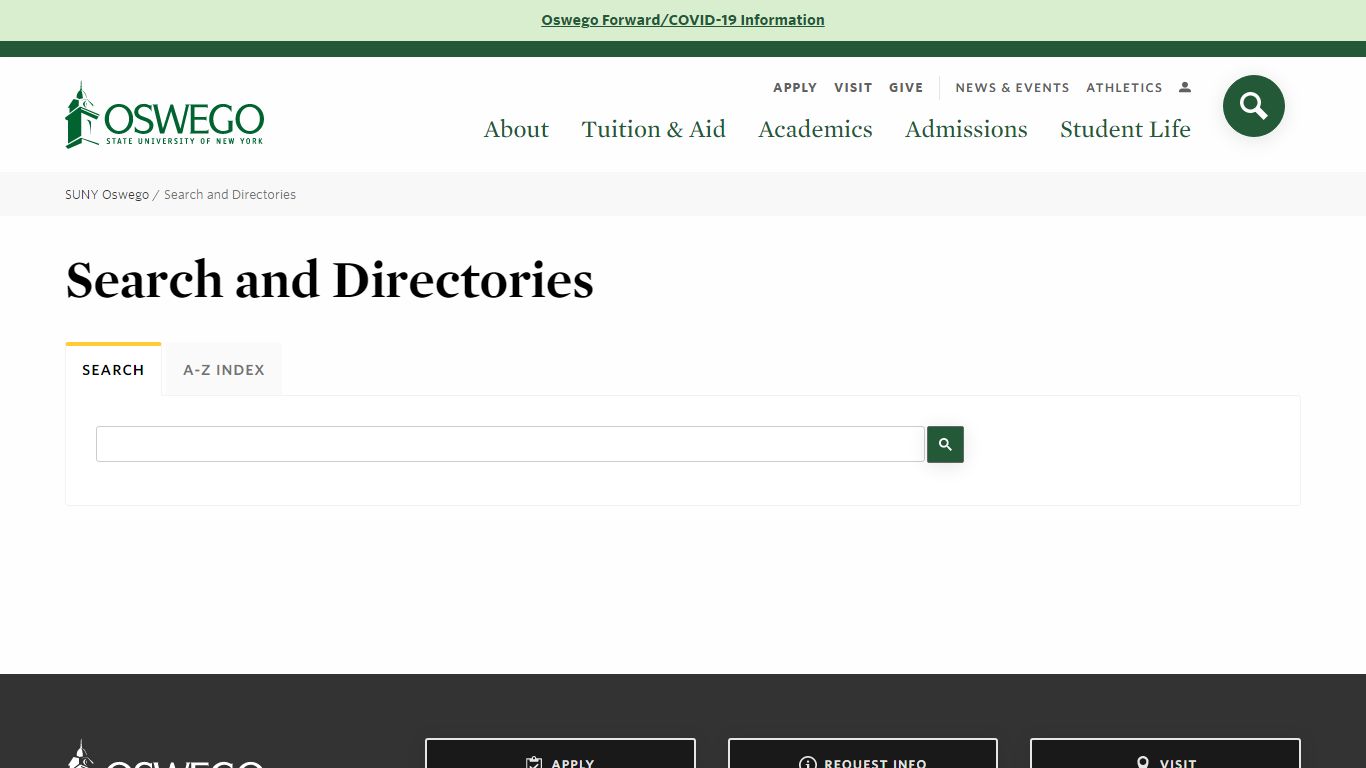 Search and Directories | SUNY Oswego