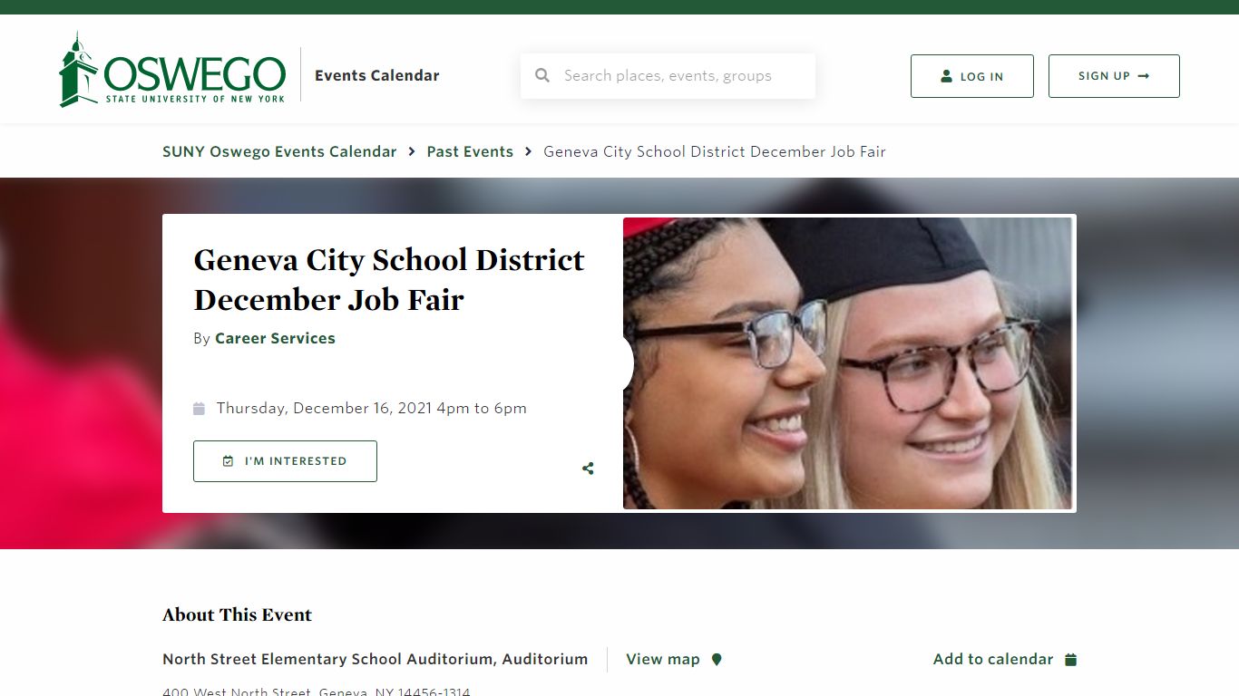 Geneva City School District December Job Fair - SUNY ...